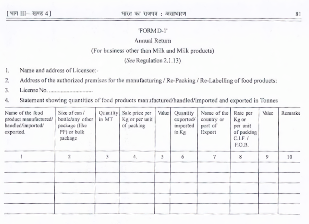  FSSAI Annual Return Filing Online - LegalDocs