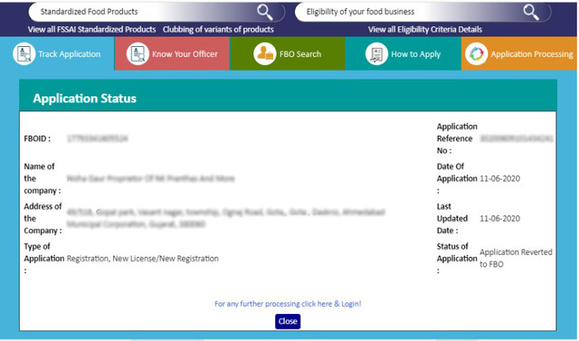 Application reverted for Modification