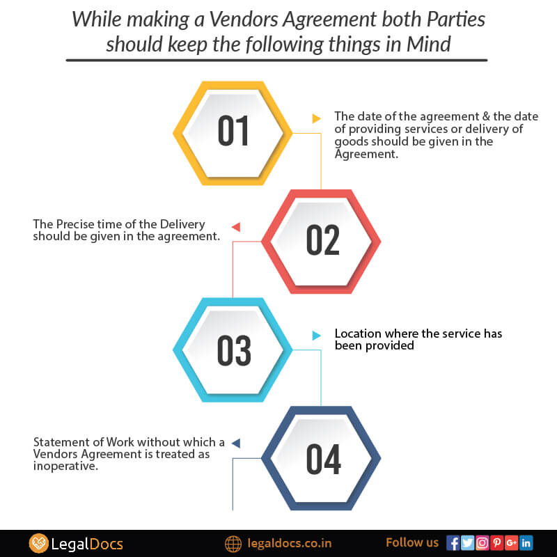 Points To Remember While Making a Vendor Agreement- LegalDocs